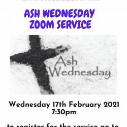 Open Ash Wednesday Zoom Service 17th February 2021